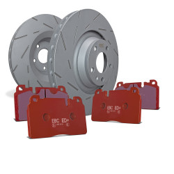 Hátsó szett EBC PD10KR242 - Féktárcsák Ultimax Grooved + Fékbetétek Orangestuff