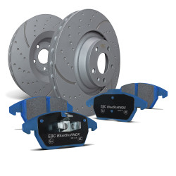 Hátsó szett EBC PD14KR269 - Féktárcsák Turbo Grooved + Fékbetétek Bluestuff