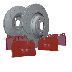Hátsó szett EBC PD15KR149 - Féktárcsák Turbo Grooved + Fékbetétek Orangestuff