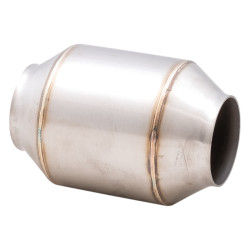 3" Short Body Metallic High-Flow Racing Catalytic Converter (100cell) - Round