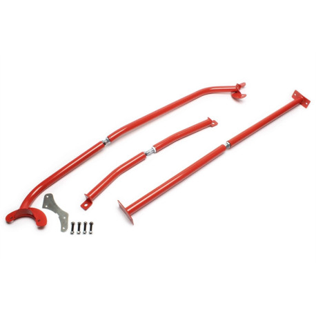 Toronymerevítők TA-TECHNIX 3 részes merevítőkészlet Seat Leon 1M-hez, acél, piros | race-shop.hu