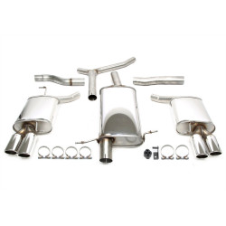 TA-TECHNIX rozsdamentes duplex cat-back kipufogó Audi A4 B8 2006+-hoz, 2× 80 mm bal / 2× 80 mm jobb