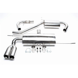 TA-TECHNIX rozsdamentes cat-back kipufogó VW Golf V 1K-hoz, 2× 76 mm