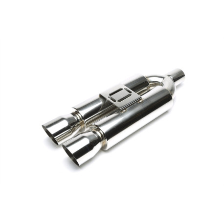 Univerzális kipufogo hangtompító TA Technix TA-TECHNIX univerzális rozsdamentes hátsó kipufogódob, 2× 88×90 mm | race-shop.hu