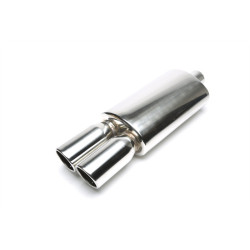 TA-TECHNIX univerzális rozsdamentes hátsó kipufogódob, 2× 89 mm