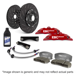 Első fékrendszer EBC Racing Big Brake Kit BBK008, féktárcsák 355 × 32 mm, piros féknyergek