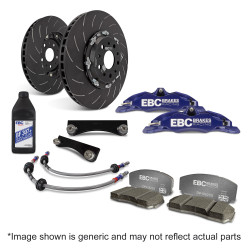 Első fékrendszer EBC Racing Big Brake Kit BBK031, féktárcsák 330 × 28 mm, kék féknyergek