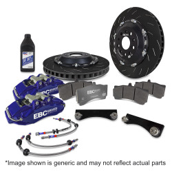 Első fékrendszer EBC Racing Big Brake Kit BBK053, féktárcsák 380 × 36 mm, kék féknyergek