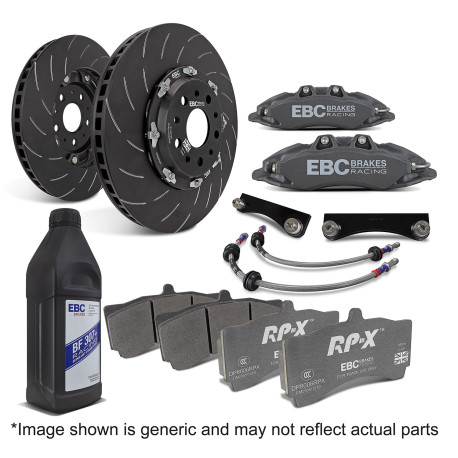 EBC Féktárcsák Első fékrendszer EBC Racing Big Brake Kit BBK070, féktárcsák 380 × 36 mm, szürke eloxált féknyergek | race-shop.hu