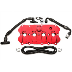 TA-TECHNIX alumínium szelepfedél Seat Leon (1P) 2.0 TFSI EA113-hoz (CCV szellőző-vezetékkészlettel), piros