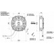 Ventillátorok 24V Univerzális elektromos ventillátor SPAL 167mm - szívó, 24V | race-shop.hu