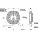 Ventillátorok 24V Univerzális elektromos ventillátor SPAL 190mm - szívó, 24V | race-shop.hu