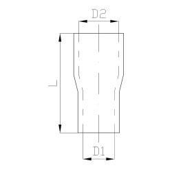 Szilikon cső egyenes szűkítő 15mm (0,59") - 25mm (1") (turbócső)