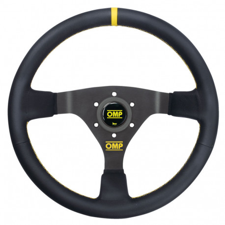 Akciók 3 küllős sportkormány OMP WRC, 350mm, bőr, 70mm mélység, fekete/sárga | race-shop.hu