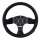 Kormányok 3 küllős sportkormány Sparco P300, 300mm, velúr, mélység nélkül, fekete | race-shop.hu