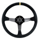 Kormányok 3 küllős sportkormány Sparco R368, 380mm, velúr, 65mm mélység, fekete/sárga | race-shop.hu