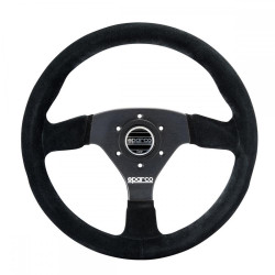 3 küllős sportkormány Sparco R383, 330mm, velúr, 39mm mélység, fekete