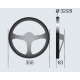 Kormányok 3 küllős sportkormány Sparco R345, 350mm, bőr, 63mm mélység, fekete/sárga | race-shop.hu