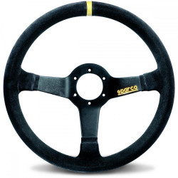 3 küllős sportkormány Sparco R345, 350mm, velúr, 63mm mélység, fekete/sárga