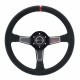Kormányok 3 küllős sportkormány Sparco L575, 350mm, velúr, 63mm mélység, fekete/piros | race-shop.hu