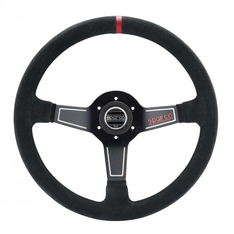 Kormányok 3 küllős sportkormány Sparco L575, 350mm, velúr, 63mm mélység, fekete/piros | race-shop.hu