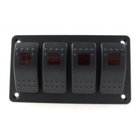 Start buttons and switches Univerzális 4 kapcsolós panel Rocker LED | race-shop.hu