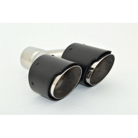 Két kimenettel Kipufogóvég Carbon 2x100mm (bal) (ER-CB09A) | race-shop.hu