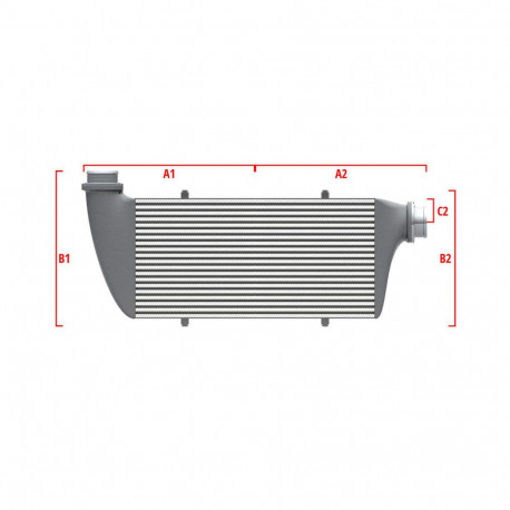 Méretre gyártva Performance intercooler Wagner Méretre gyártva 550mm x 400mm x 100mm | race-shop.hu
