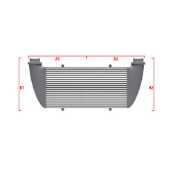 Performance intercooler Wagner Méretre gyártva 650mm x 400mm x 100mm