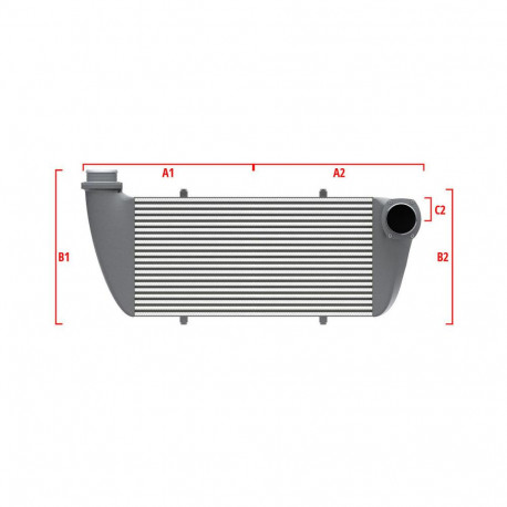 Méretre gyártva Performance intercooler Wagner Méretre gyártva 650mm x 400mm x 100mm | race-shop.hu
