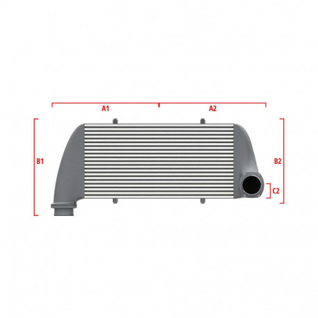 Méretre gyártva Competition intercooler Wagner Méretre gyártva 650mm x 400mm x 100mm | race-shop.hu