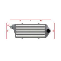 Performance intercooler Wagner Méretre gyártva 650mm x 400mm x 100mm