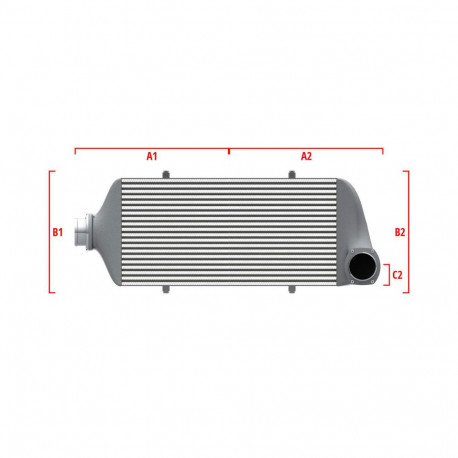 Méretre gyártva Performance intercooler Wagner Méretre gyártva 500mm x 205mm x 80mm | race-shop.hu