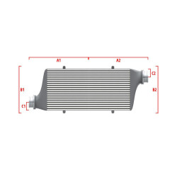Performance intercooler Wagner Méretre gyártva 500mm x 205mm x 80mm