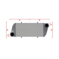 Performance intercooler Wagner Méretre gyártva 500mm x 205mm x 80mm