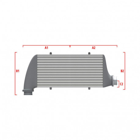 Méretre gyártva Competition intercooler Wagner Méretre gyártva 600mm x 205mm x 80mm | race-shop.hu