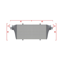 Performance intercooler Wagner Méretre gyártva 600mm x 205mm x 80mm