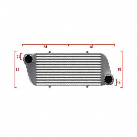 Méretre gyártva Performance intercooler Wagner Méretre gyártva 600mm x 300mm x 90mm | race-shop.hu