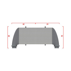 Performance intercooler Wagner Méretre gyártva 600mm x 300mm x 90mm