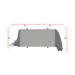 Competition intercooler Wagner Méretre gyártva 700mm x 205mm x 80mm