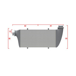 Competition intercooler Wagner Méretre gyártva 500mm x 400mm x 100mm