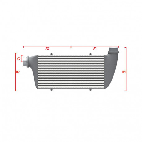 Méretre gyártva Performance intercooler Wagner Méretre gyártva 650mm x 400mm x 100mm | race-shop.hu