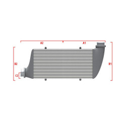 Competition intercooler Wagner Méretre gyártva 500mm x 400mm x 100mm