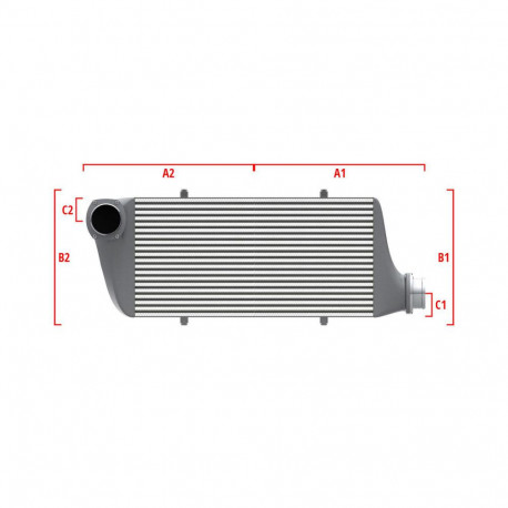Méretre gyártva Performance intercooler Wagner Méretre gyártva 600mm x 205mm x 80mm | race-shop.hu