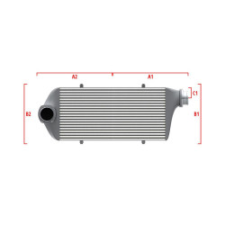 Performance intercooler Wagner Méretre gyártva 600mm x 205mm x 80mm