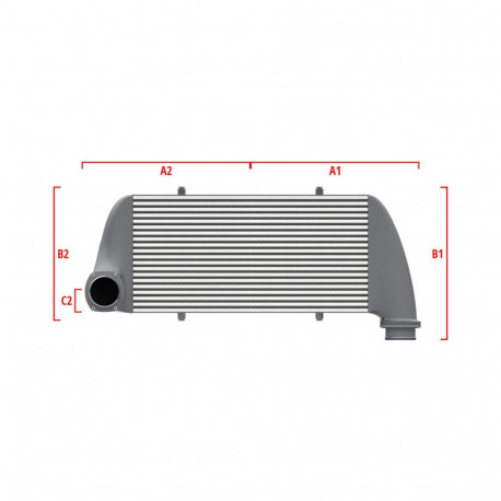 Méretre gyártva Performance intercooler Wagner Méretre gyártva 600mm x 205mm x 80mm | race-shop.hu