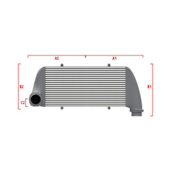 Competition intercooler Wagner Méretre gyártva 500mm x 300mm x 90mm
