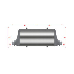 Performance intercooler Wagner Méretre gyártva 600mm x 300mm x 90mm
