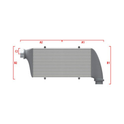 Competition intercooler Wagner Méretre gyártva 650mm x 400mm x 100mm