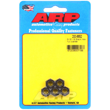 ARP csavarok ARP anyák (hatlapfejű, fekete), 5/16-18, 5 db | race-shop.hu